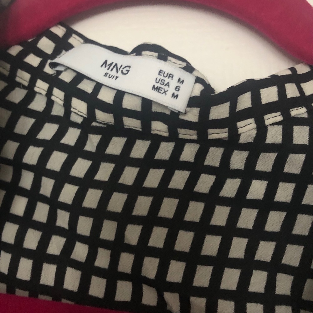 Mango checkered grid button down shirt - Picture 5 of 5